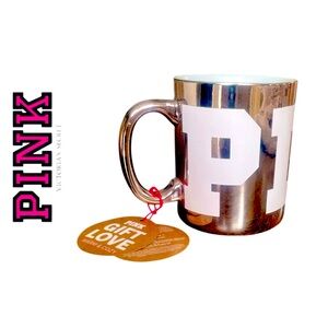 PINK VICTORIAS SECRET➕Pink Chrome X-LG Mug NWT